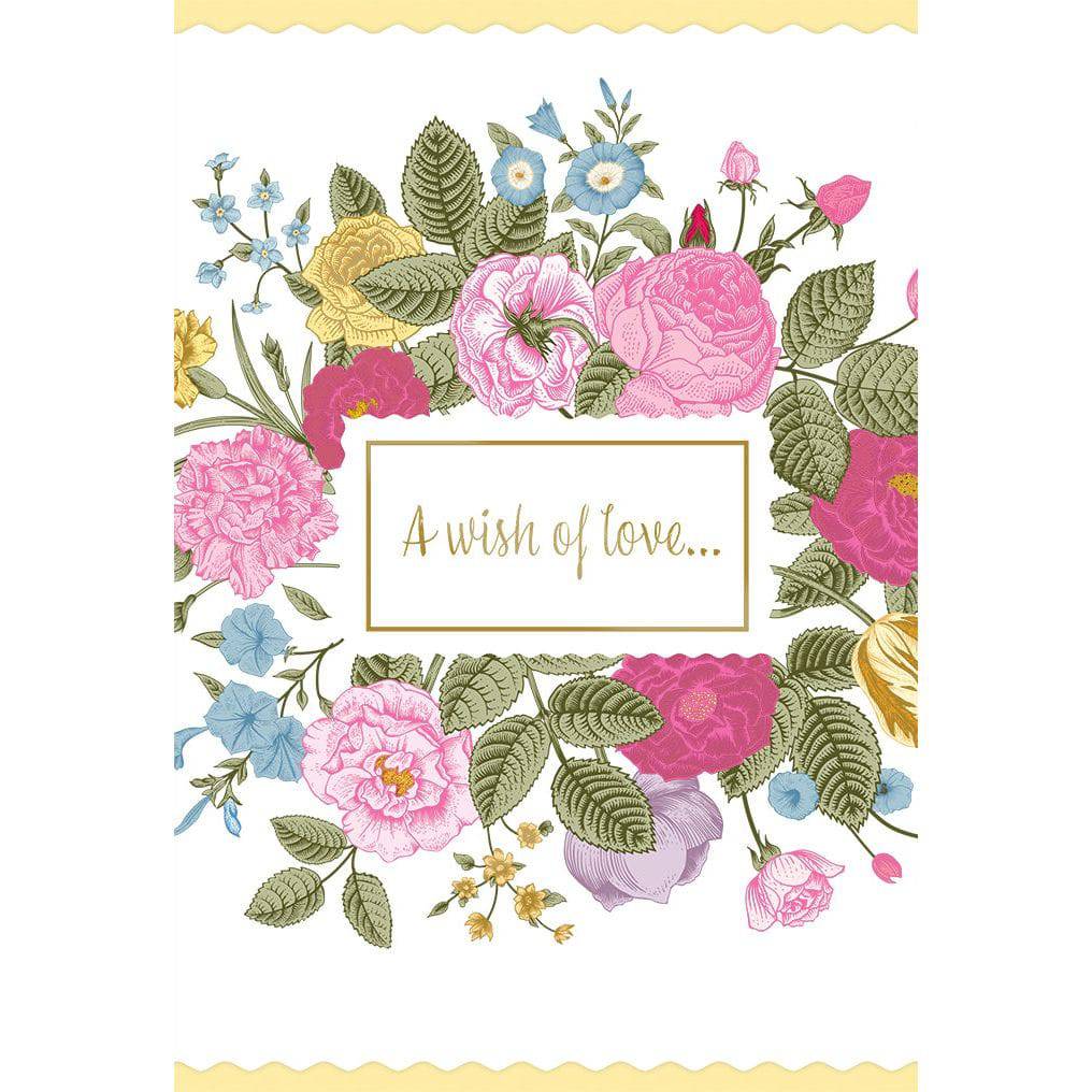 Pictura I Love You floral anniversary card with colorful flowers and heartfelt message, perfect for celebrating special occasions.